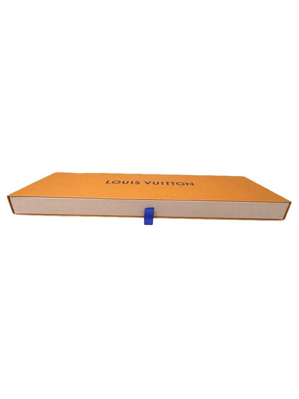 Louis Vuitton Orange Box Drawer Style Blue Pull Ribbon - 15 X 5 X 1 Gift Storage